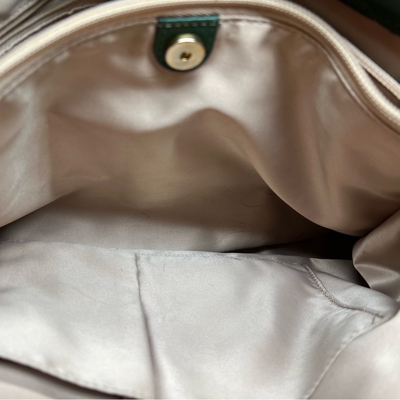 Coach Ashley Croc Embossed Leather Carry-All Hand bag hunter green - Picture 10 of 16